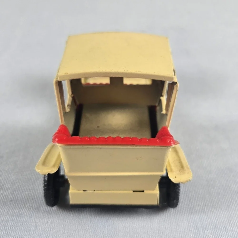 Vintage 1912 Packard Touring Car Tin Toy Made in Japan Cream Red Classic Auto